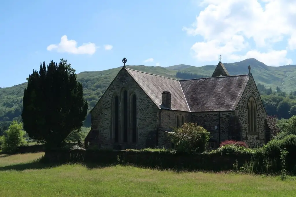 outside of ST Mary's Church in Beddgelert Wales